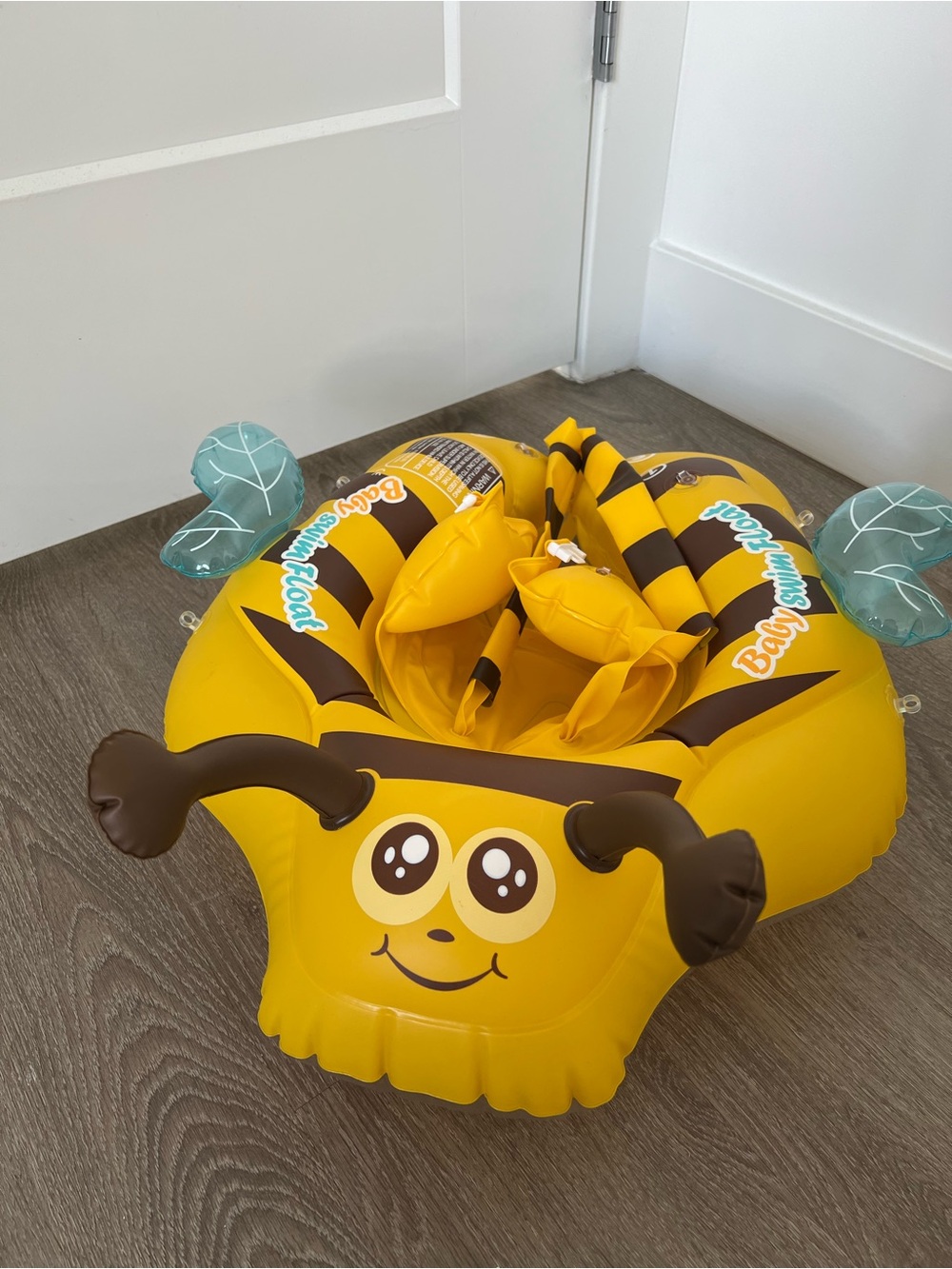 Baby Swim Float Bee Inflatable - Yellow